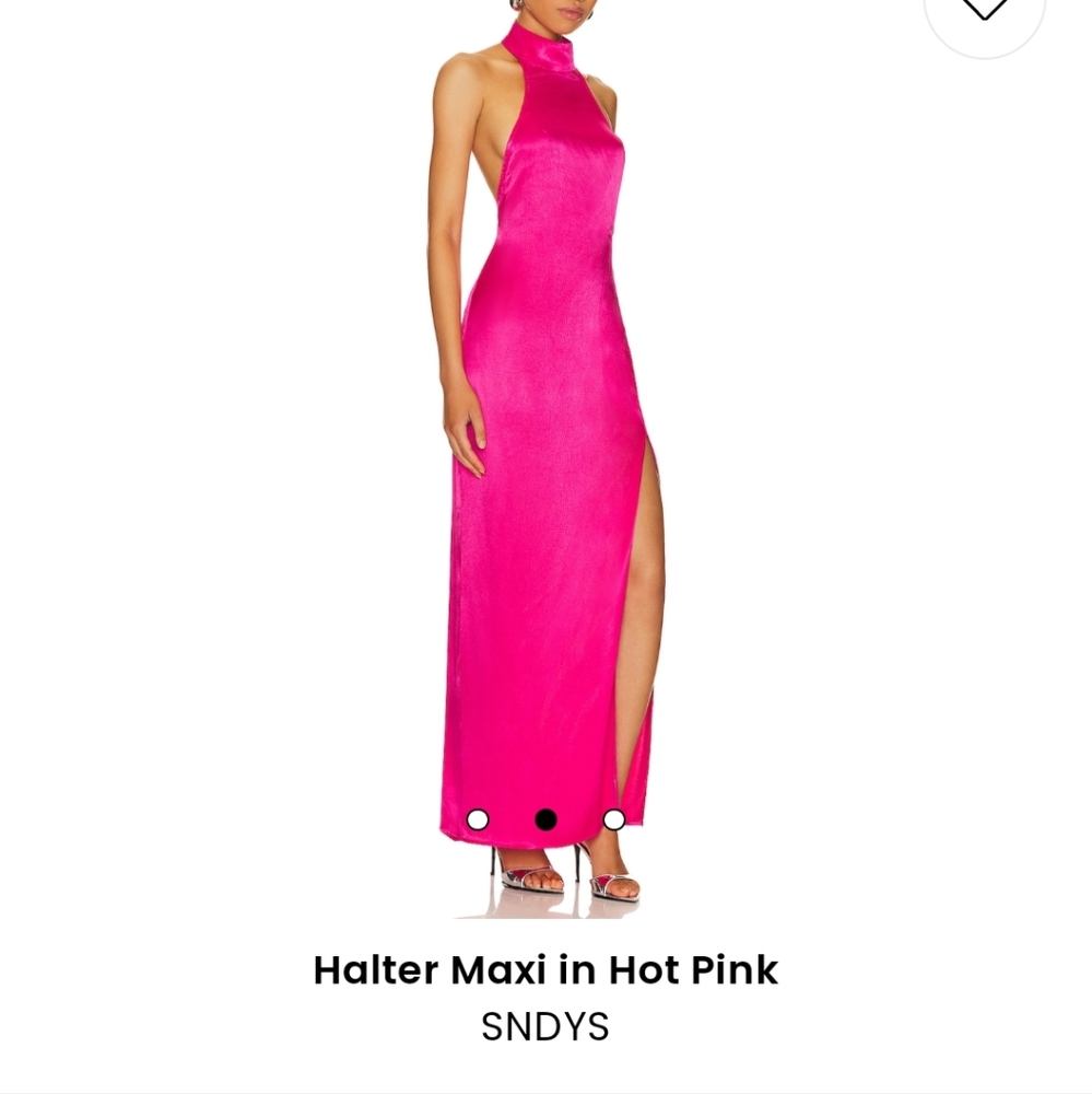 Halter maxi hot pink